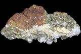 Pyrite On Calcite - El Hammam Mine, Morocco #80726-2